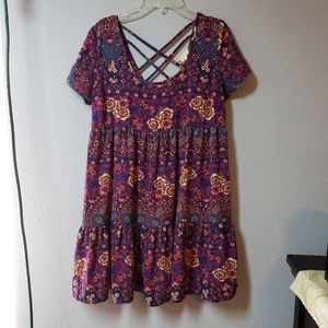 L.A. Hearts Floral Tiered Babydoll Dress